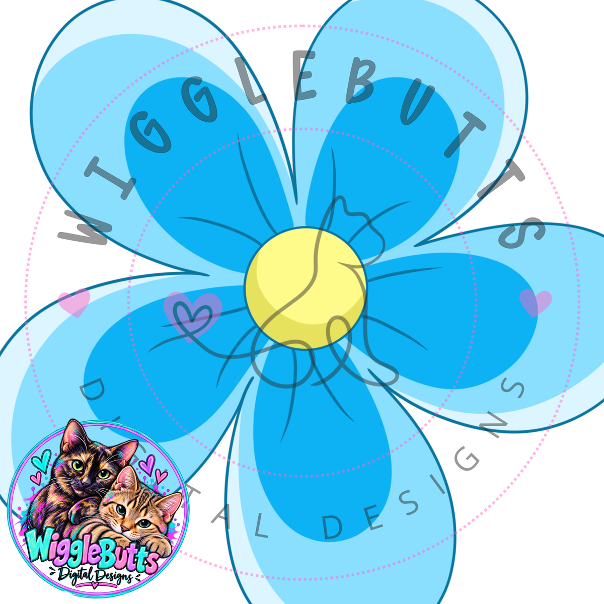 Blue Flower ClipArt Piece