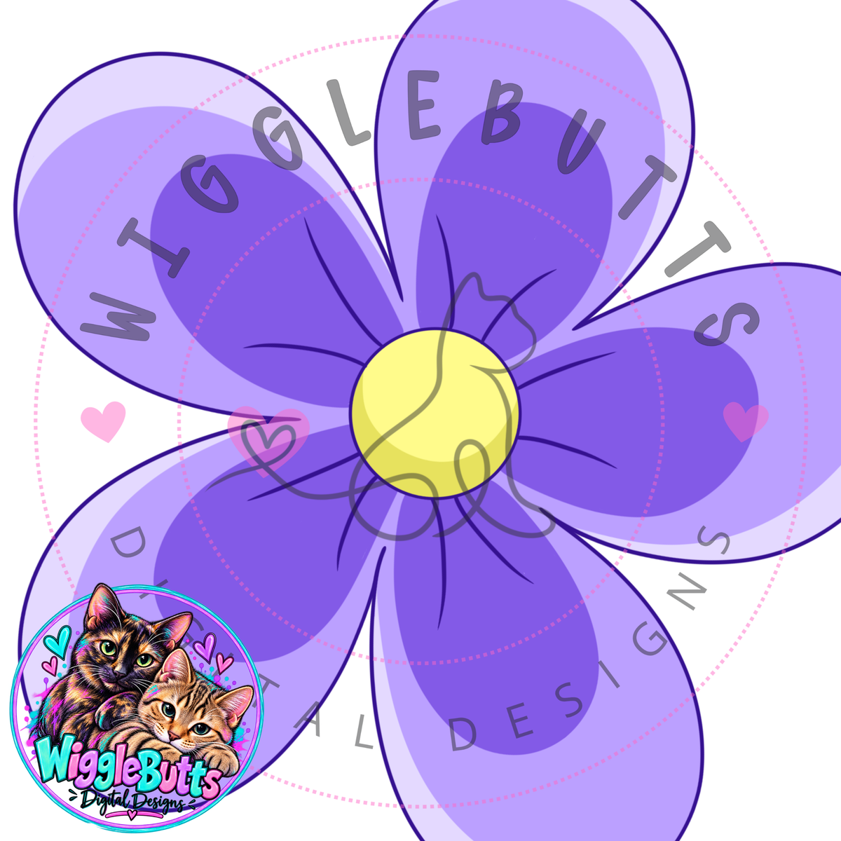 Purple Flower ClipArt Piece