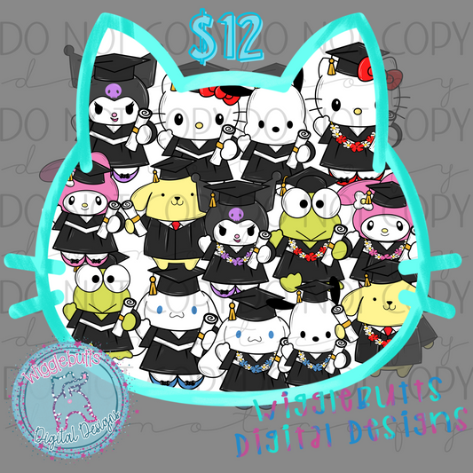 Kitty and Friends Graduation ClipArt Bundle
