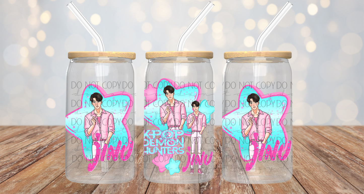 Anime Soda Boys Black Hair 16oz Cup Wrap