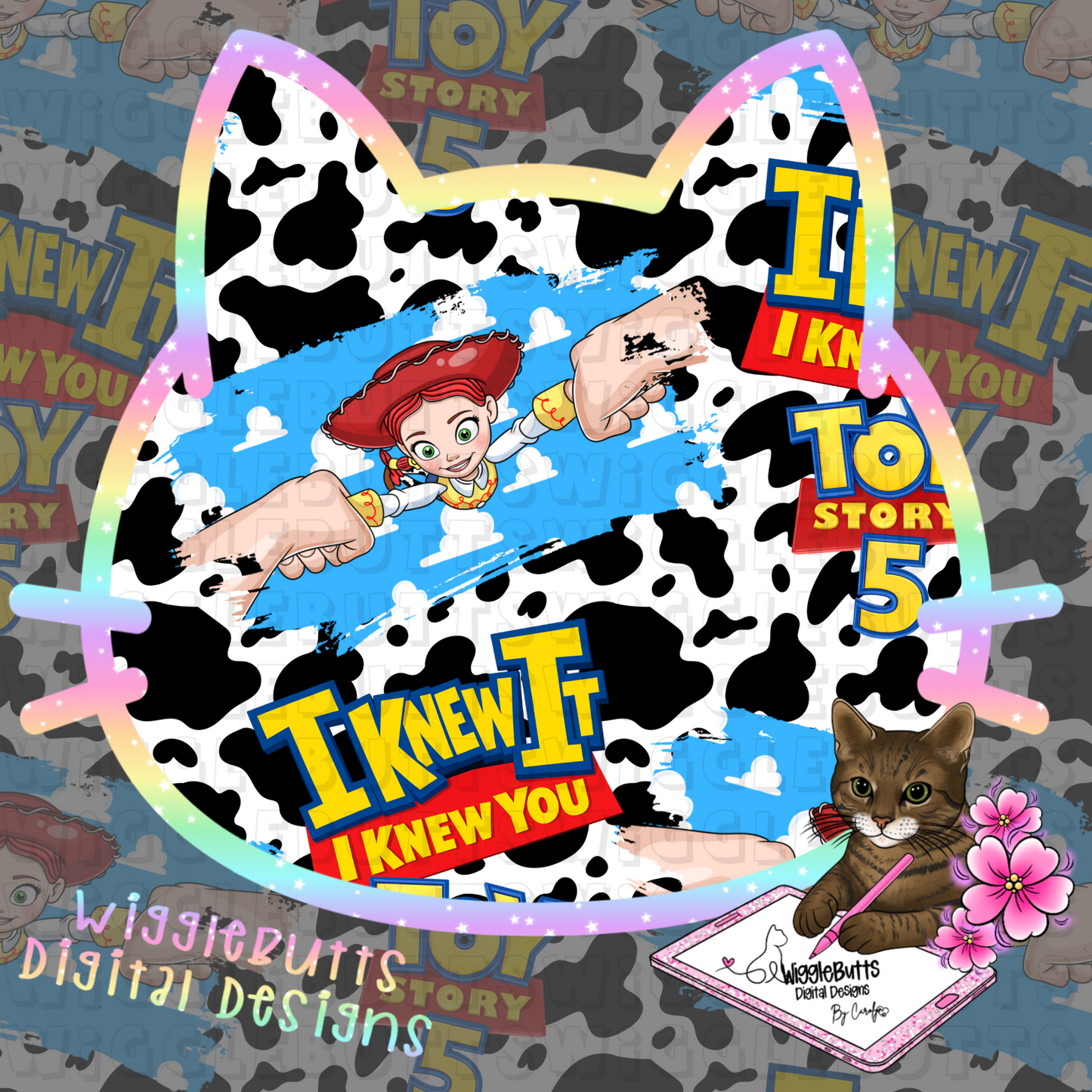 Toys Number 5 Cow Print Seamless File