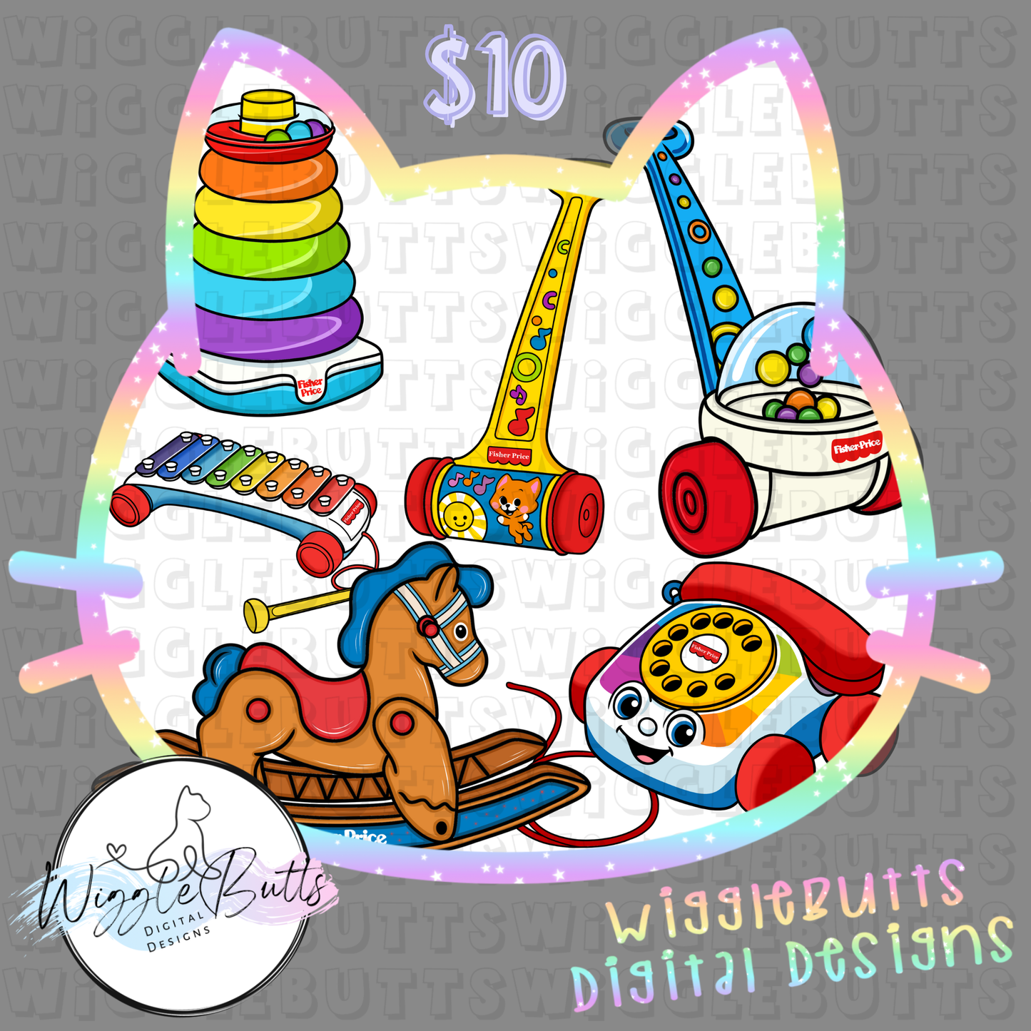 Retro Toys ClipArt Bundle