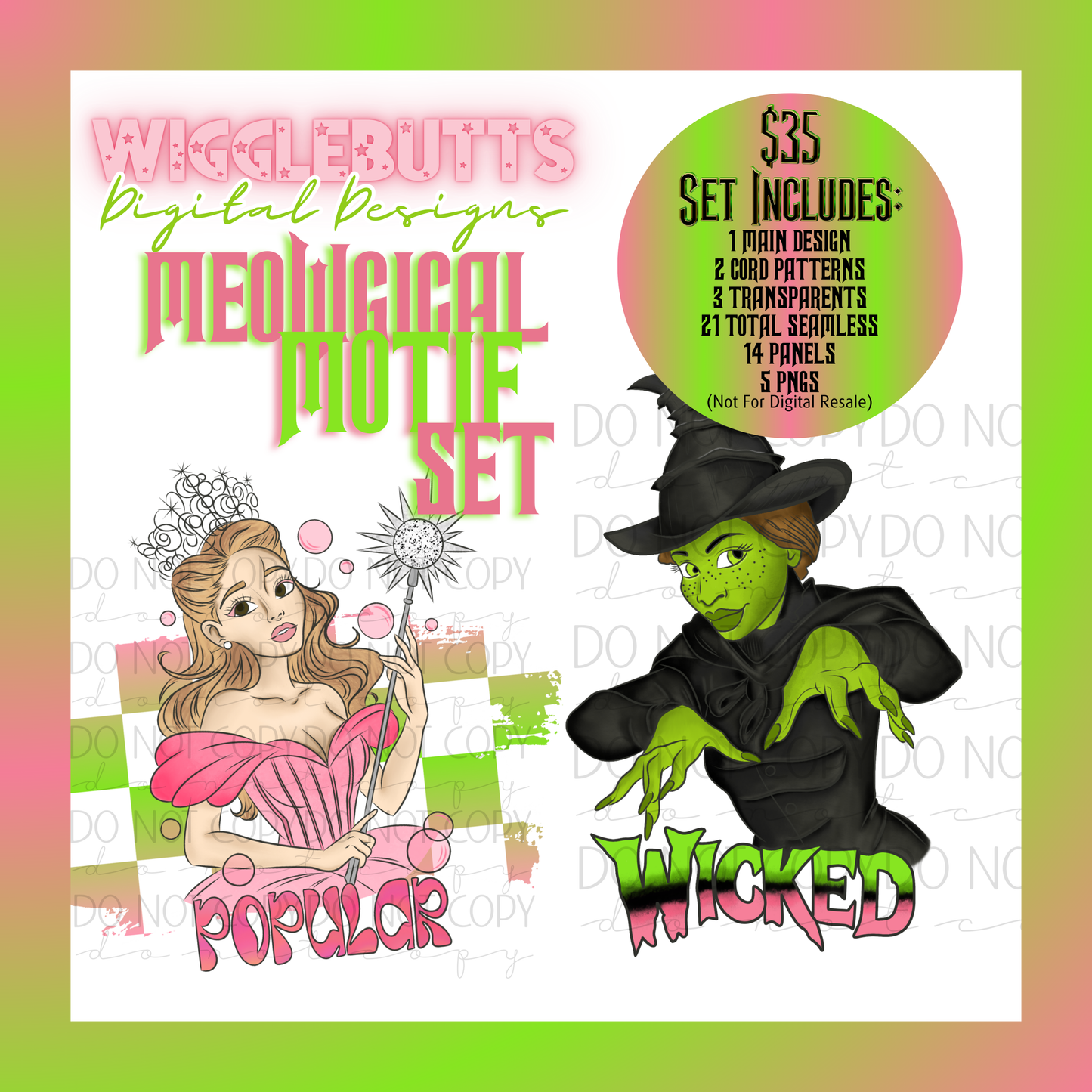 Meowgical Motif Set Witches