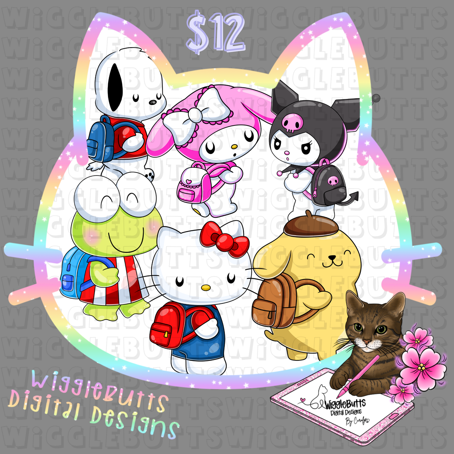 Kitty and Friends Back to School ClipArt Bundle