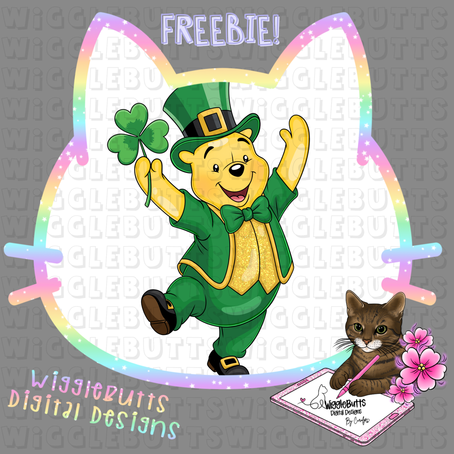 Honey Bear St Saint Patrick's Day ClipArt Piece