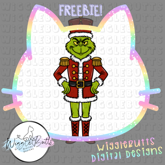 Green Guy Christmas Nutcracker ClipArt Piece