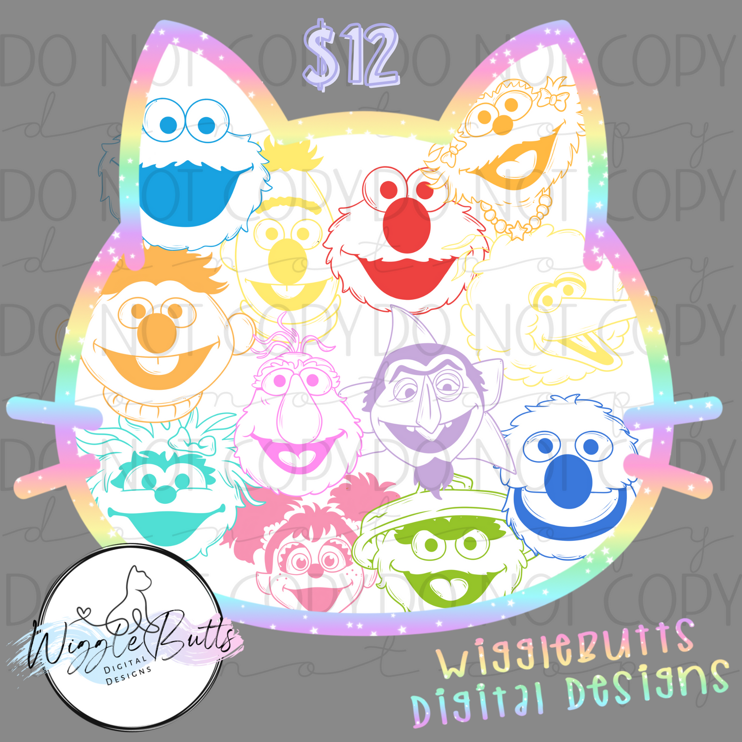 Street puppets White character faces ClipArt Bundle