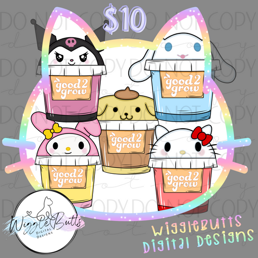 Cute Kitty and Friends Snack Cups ClipArt Bundle