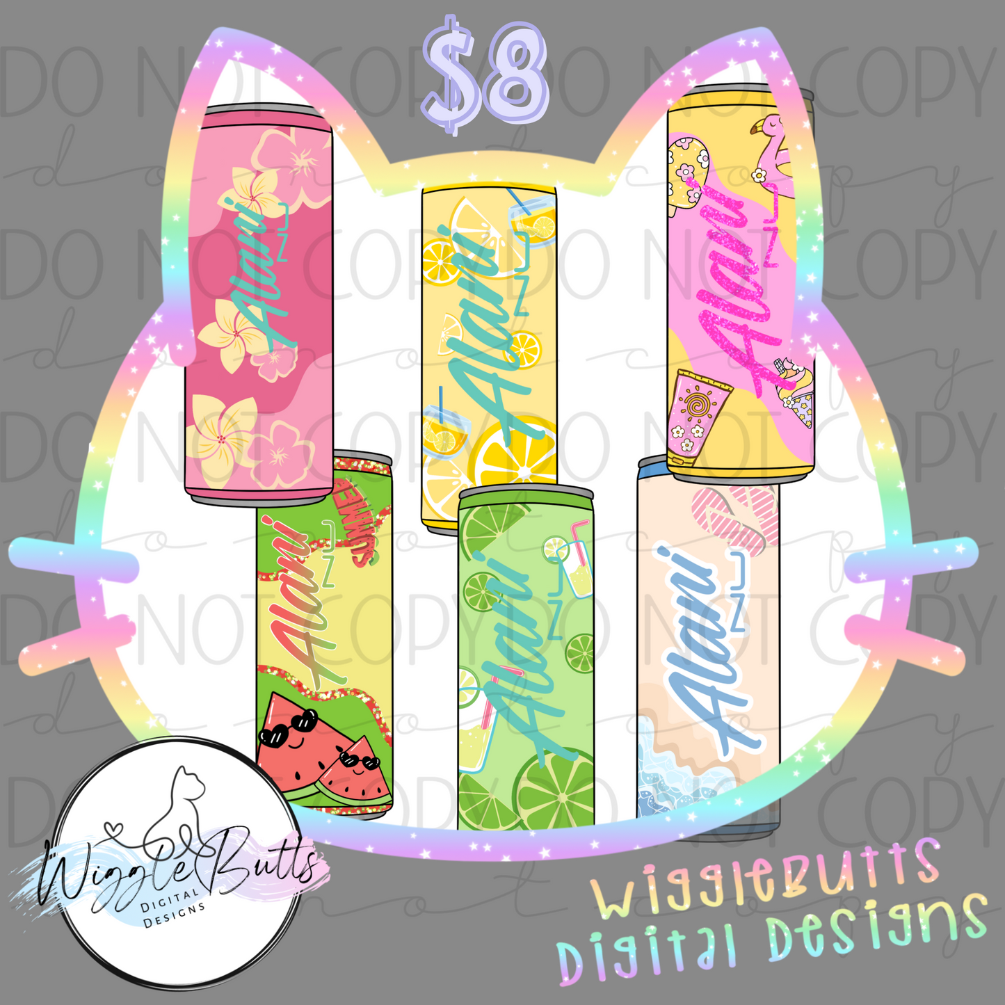 Energy drink Summertime ClipArt Bundle