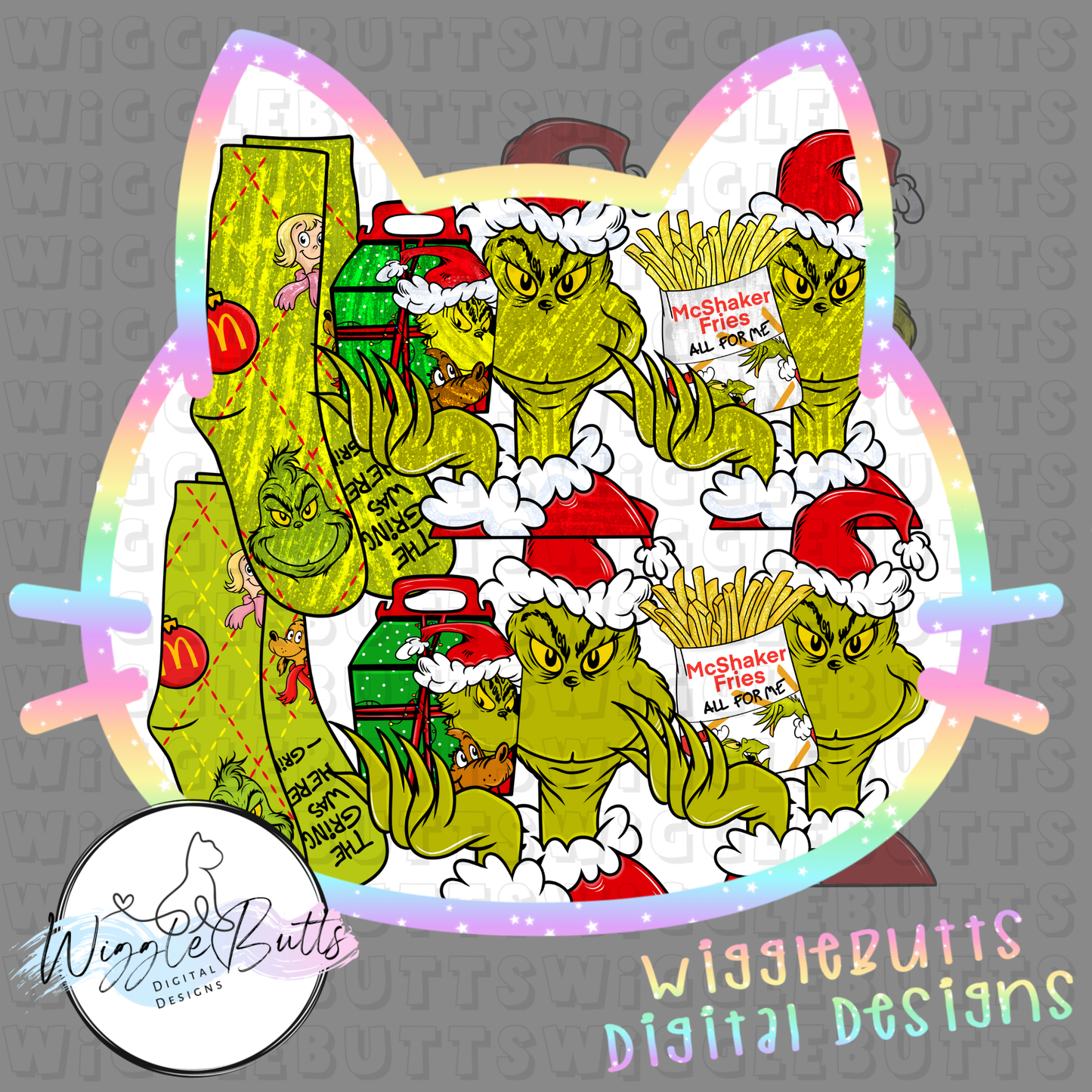 Adult H@ppy Meals Green Guy ClipArt Bundle