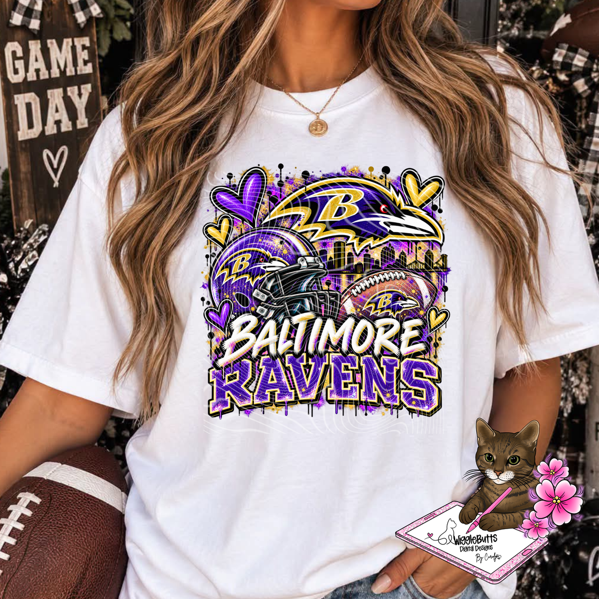 Football Painted PNG Design