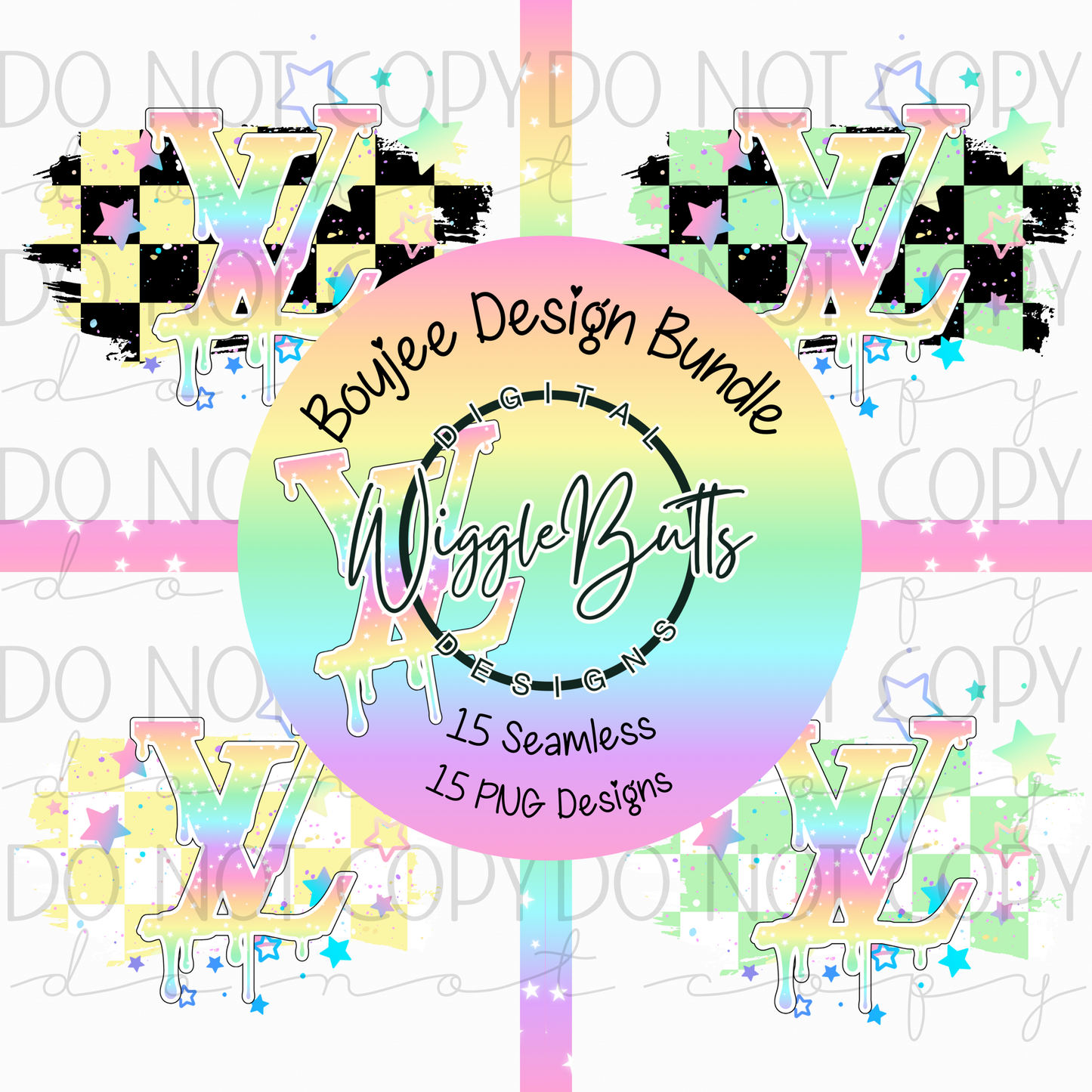 Boujee Rainbow Design and Seamless Bundle