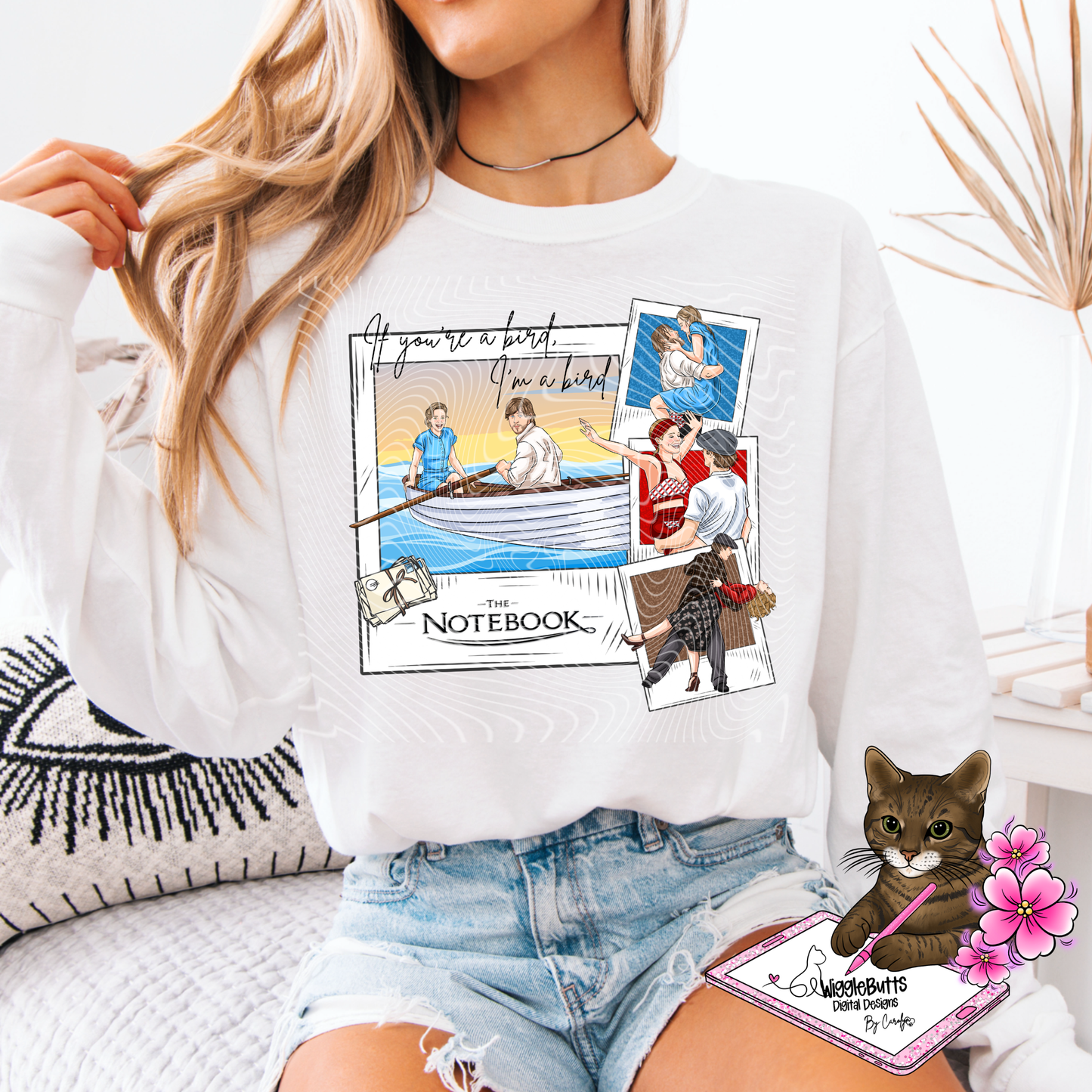 Love Story Movie Polaroid PNG Design