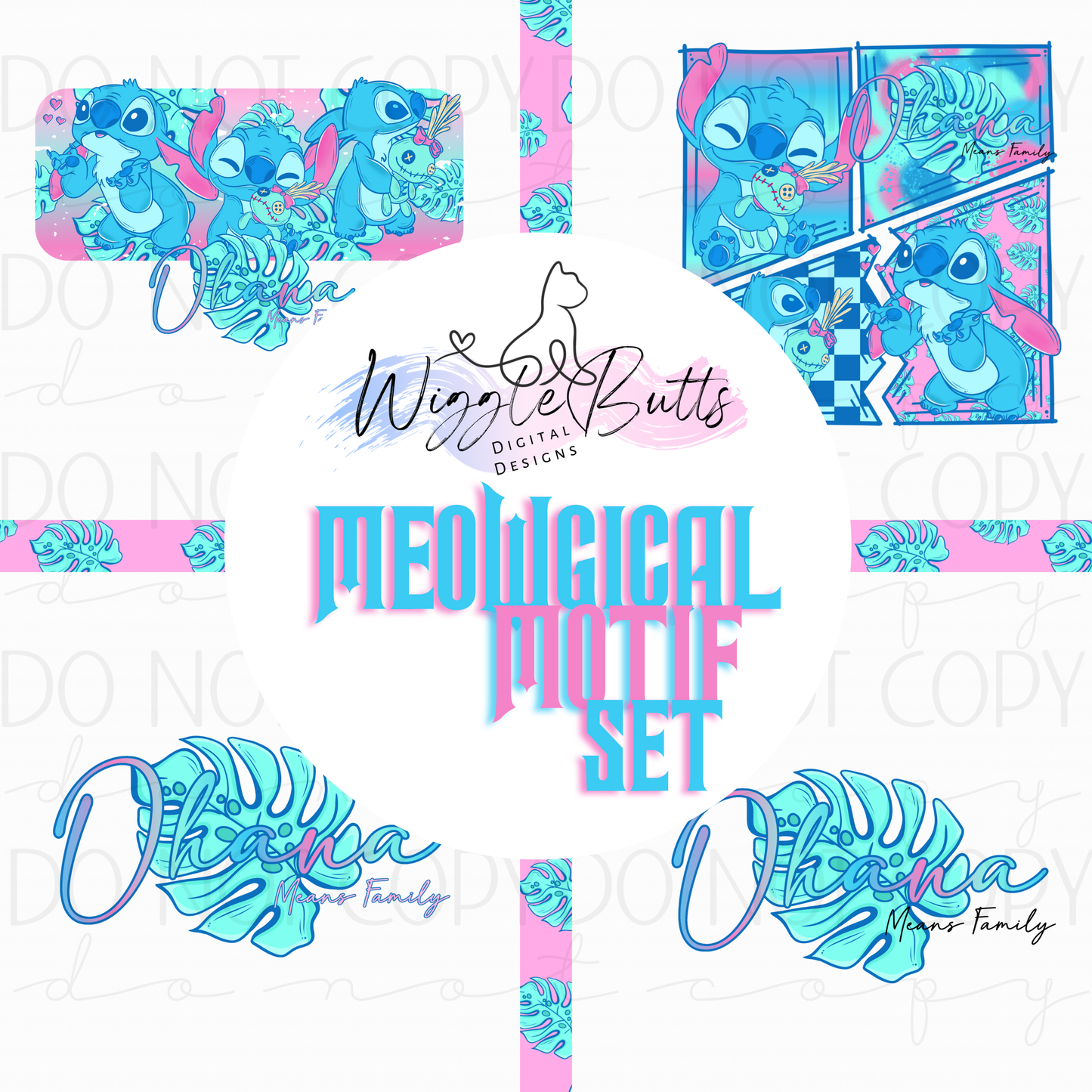 Blue Creature Meowgical Motif Set