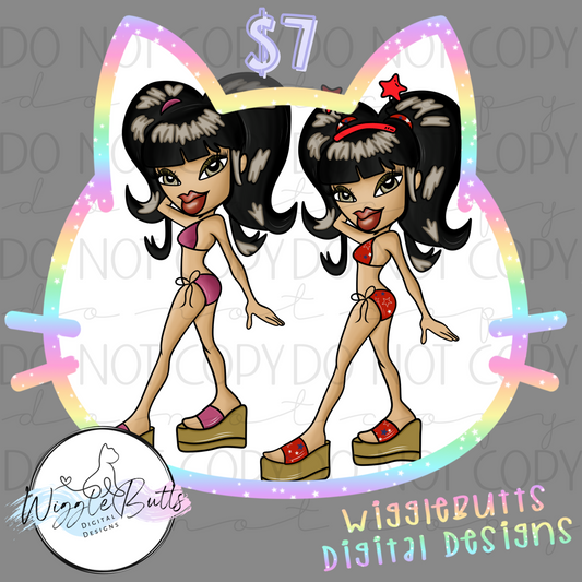 Bratty Girls Bundle7 ClipArt Bundle