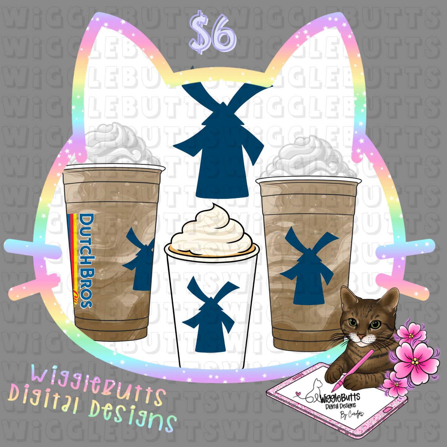 Coffee Lovers Blue Guy ClipArt Bundle
