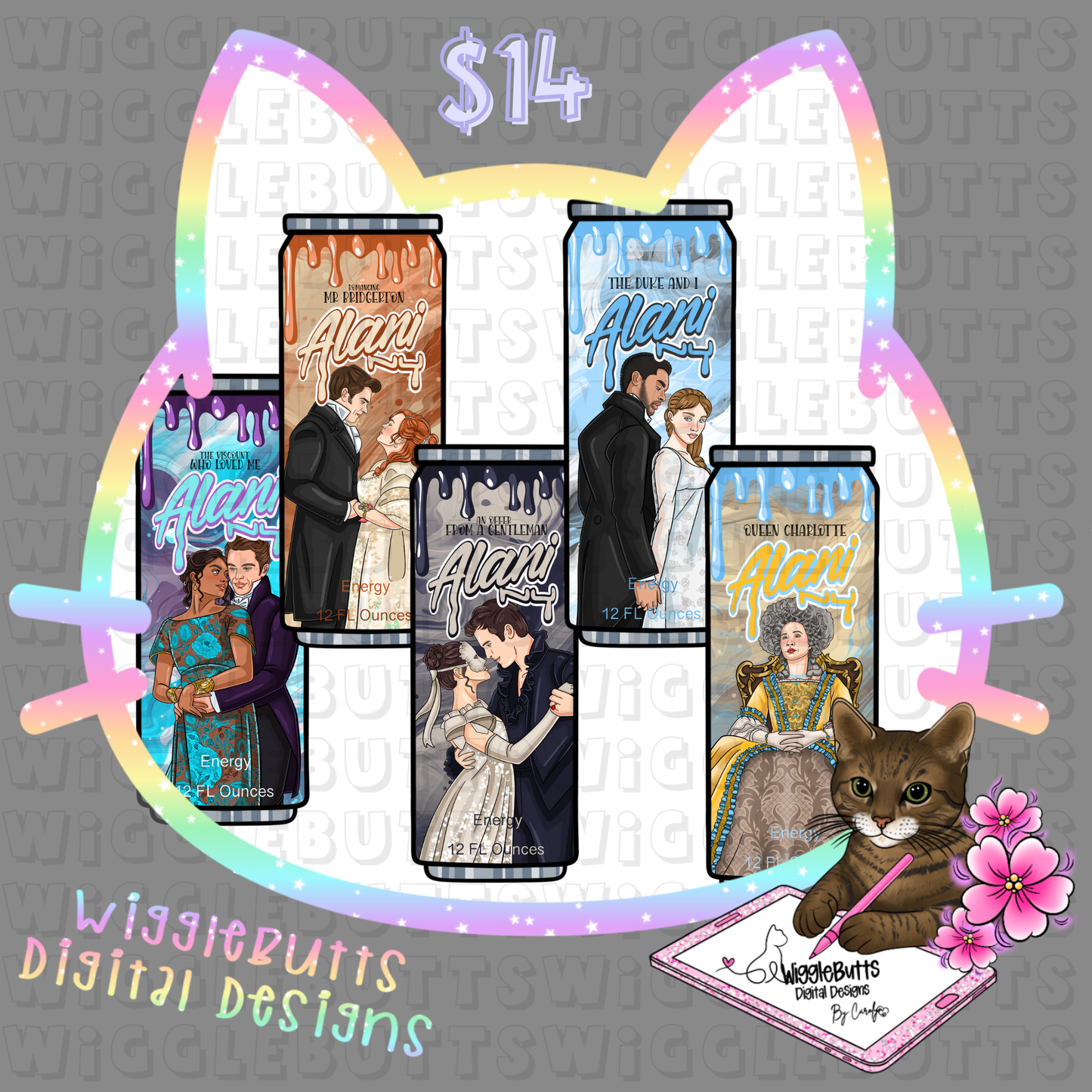 19th Century Drama Couples Energy Drink ClipArt Bundle