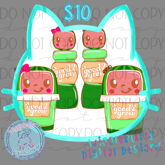 Melon kids snacks ClipArt Bundle