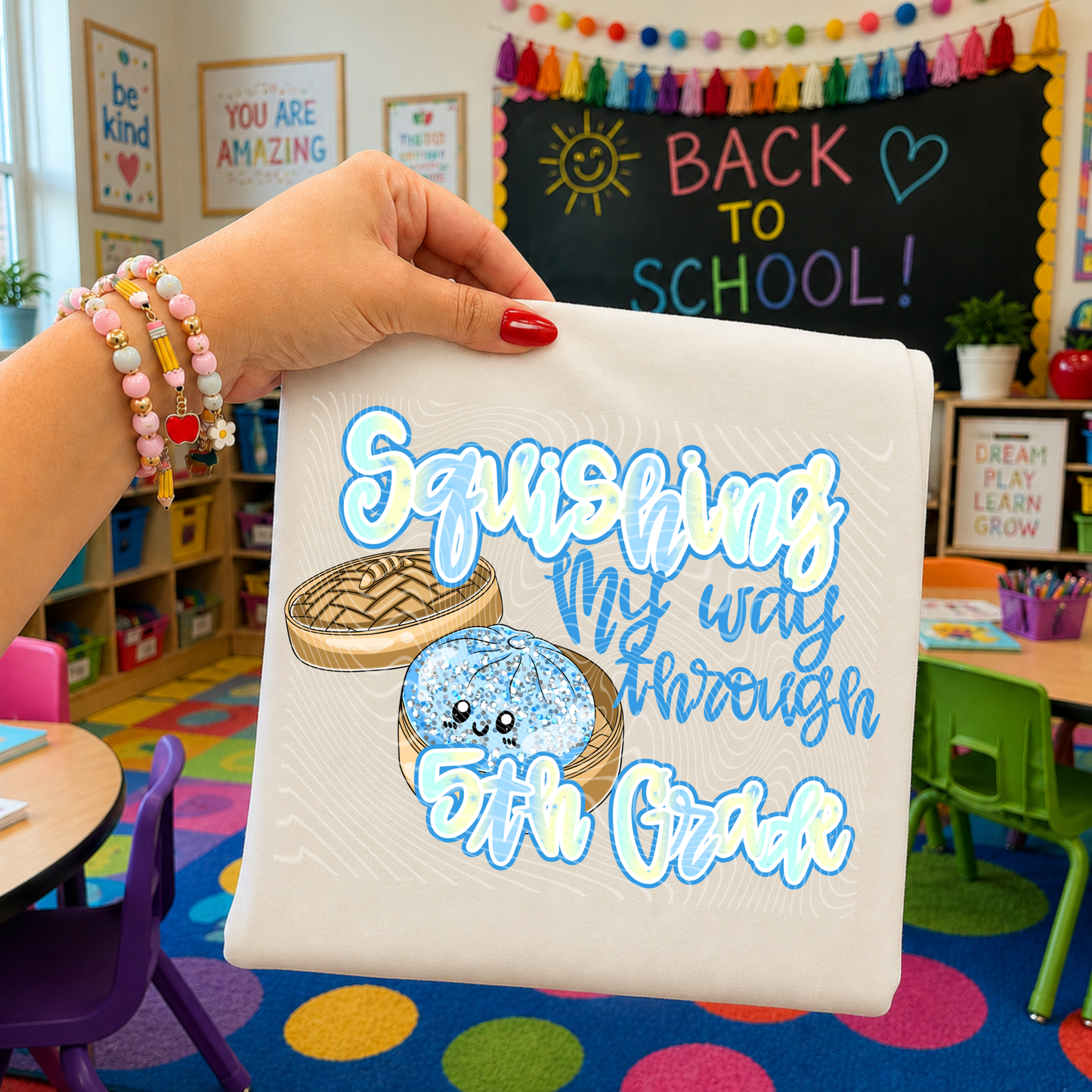 Back to School Squishing My Way Through Grade Levels Teacher Design Bundle