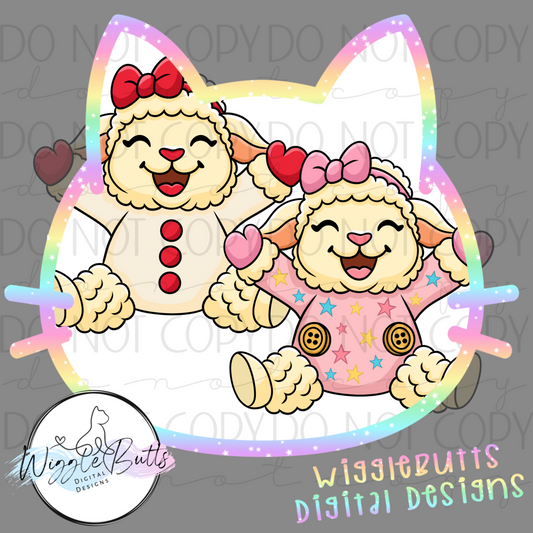 Old School Lamb Puppet Semi Exclusive ClipArt Set