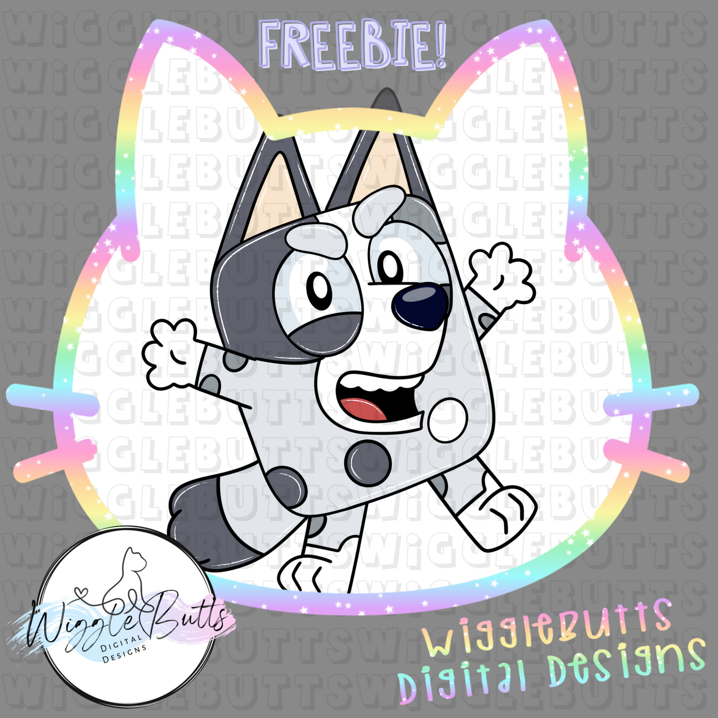 Blue Dog Puppies ClipArt Piece