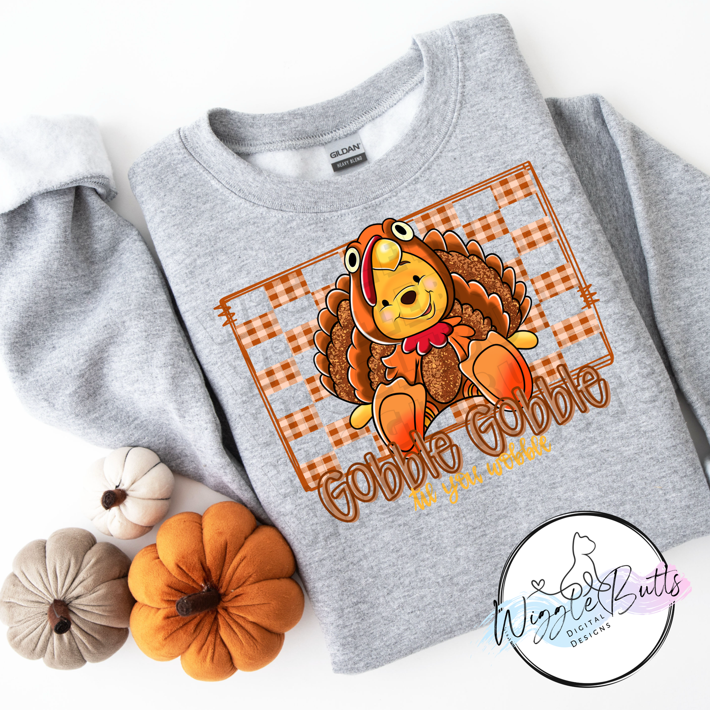 Honey Bear Thanksgiving Turkey PNG Design