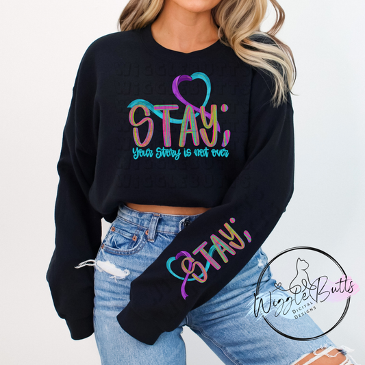 Suicide Awareness Prevention Stay PNG Design and Matching PNG Sleeve Design