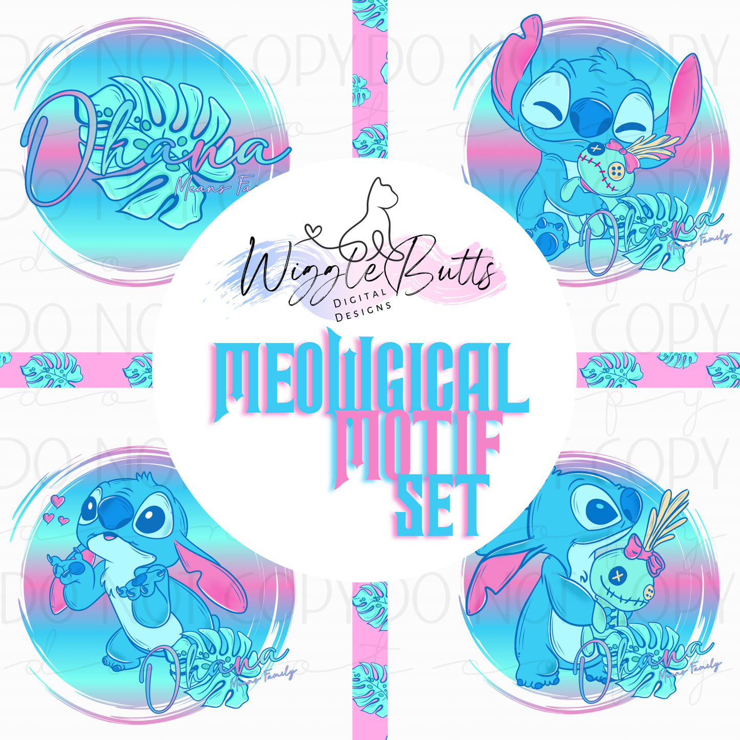 Blue Creature Meowgical Motif Set
