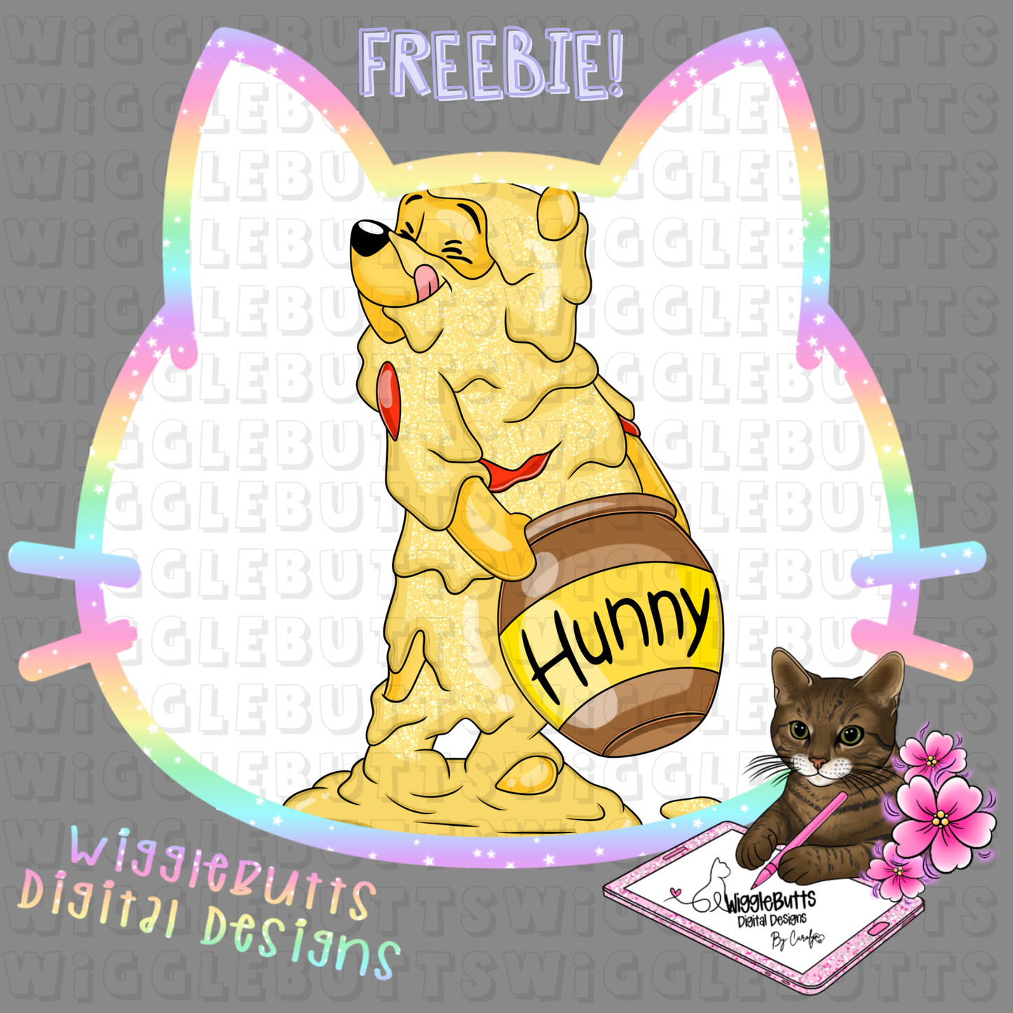 Honey Bear Honey Jar ClipArt Piece