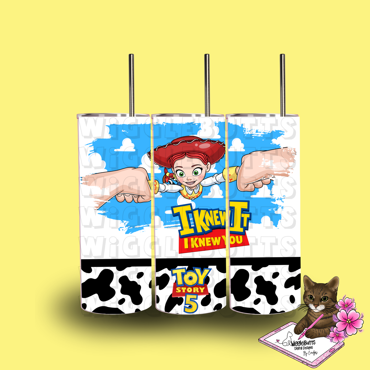 Toys Number 5 20oz Tumbler Wrap PNG Design