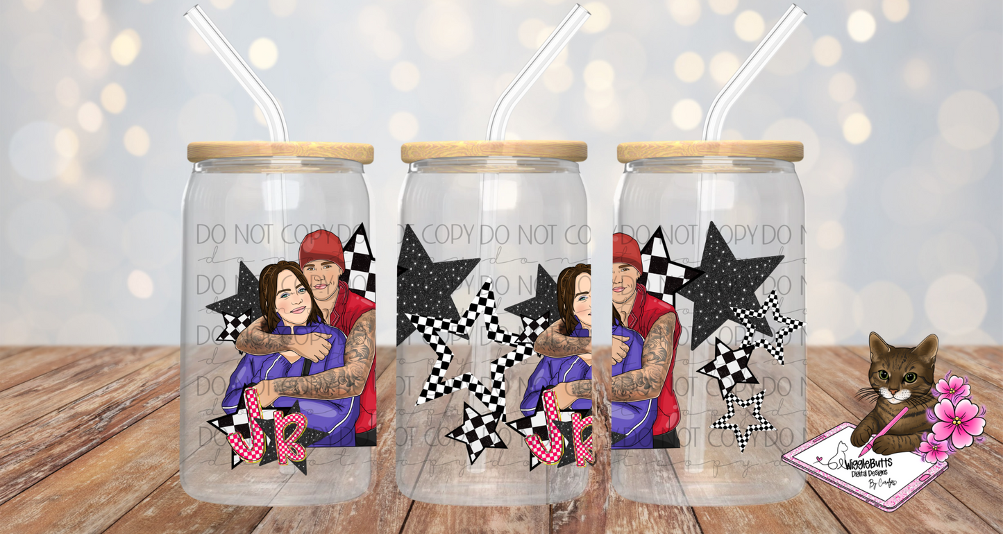 Pop Star 16oz Cup/Jar Wrap PNG Design