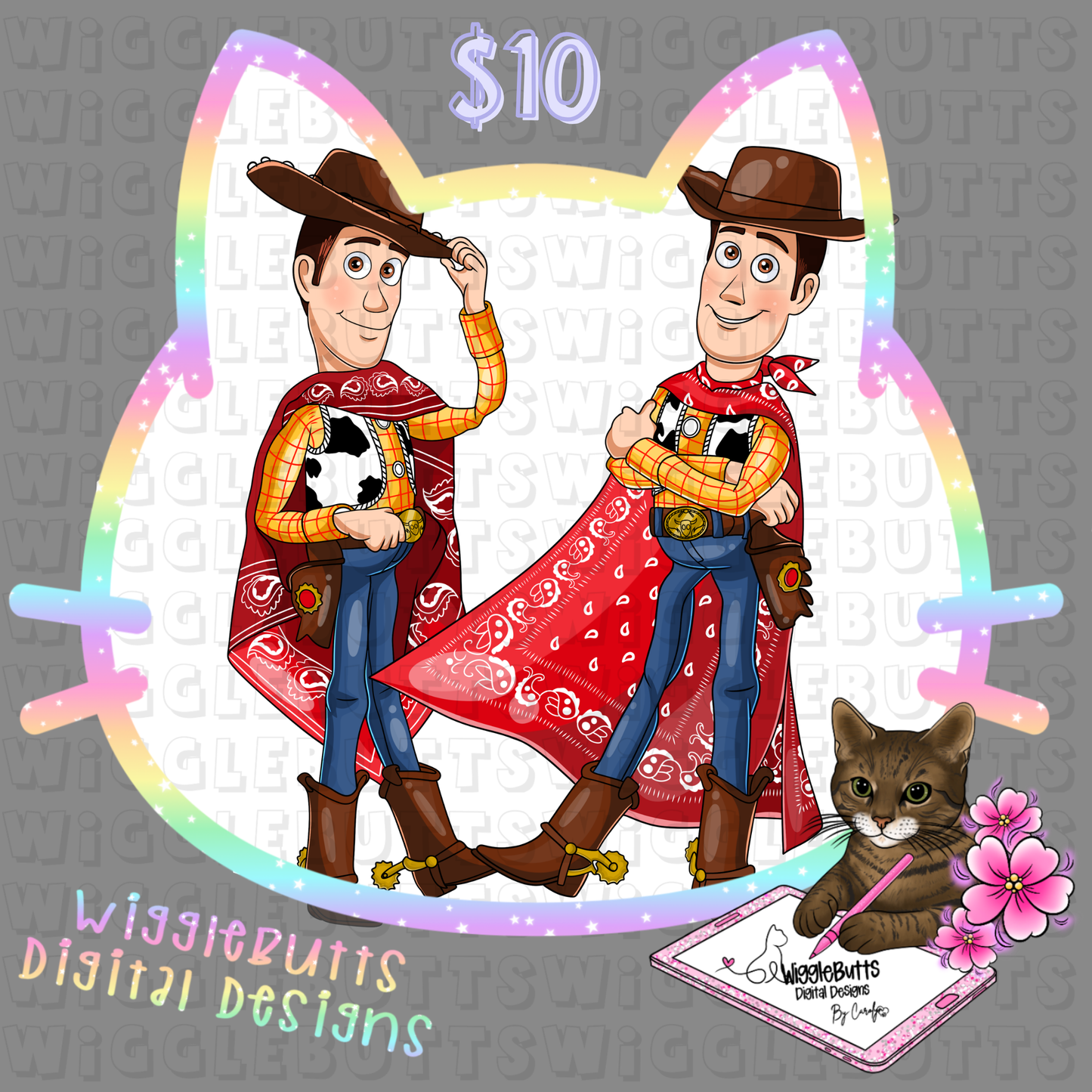 Toys Number 5 Cowboy ClipArt Bundle