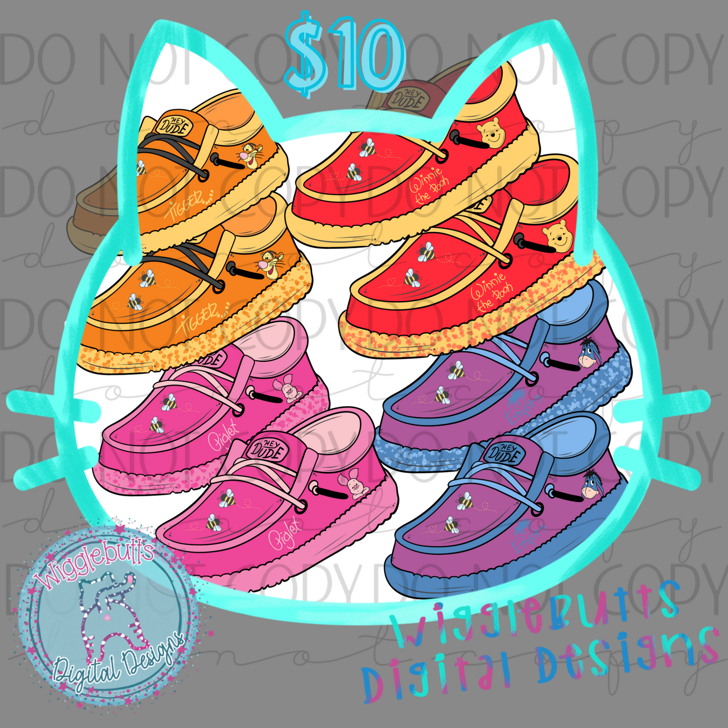 Bear Boujee Shoes ClipArt Bundle