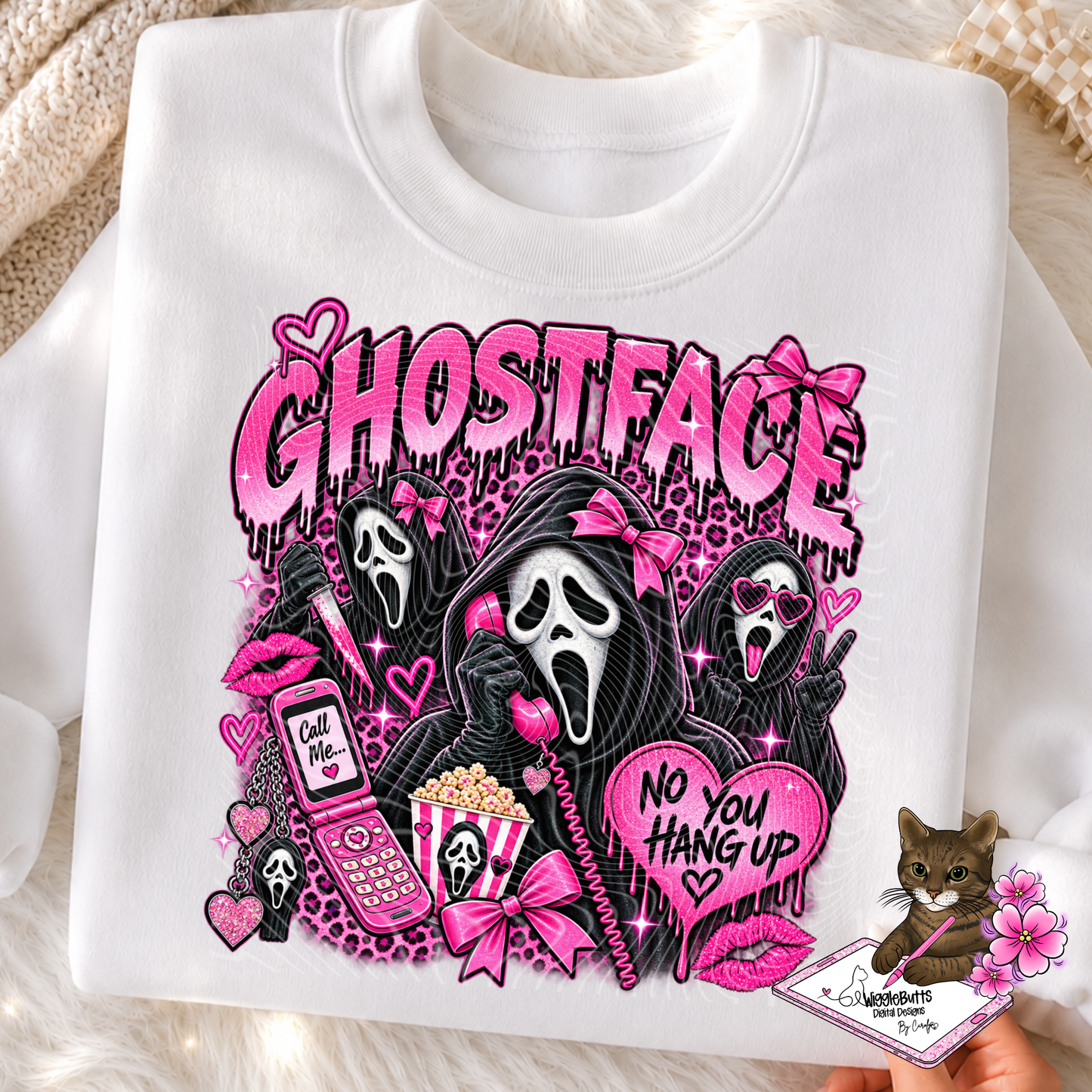 Pink Ghost Horror Halloween PNG Design