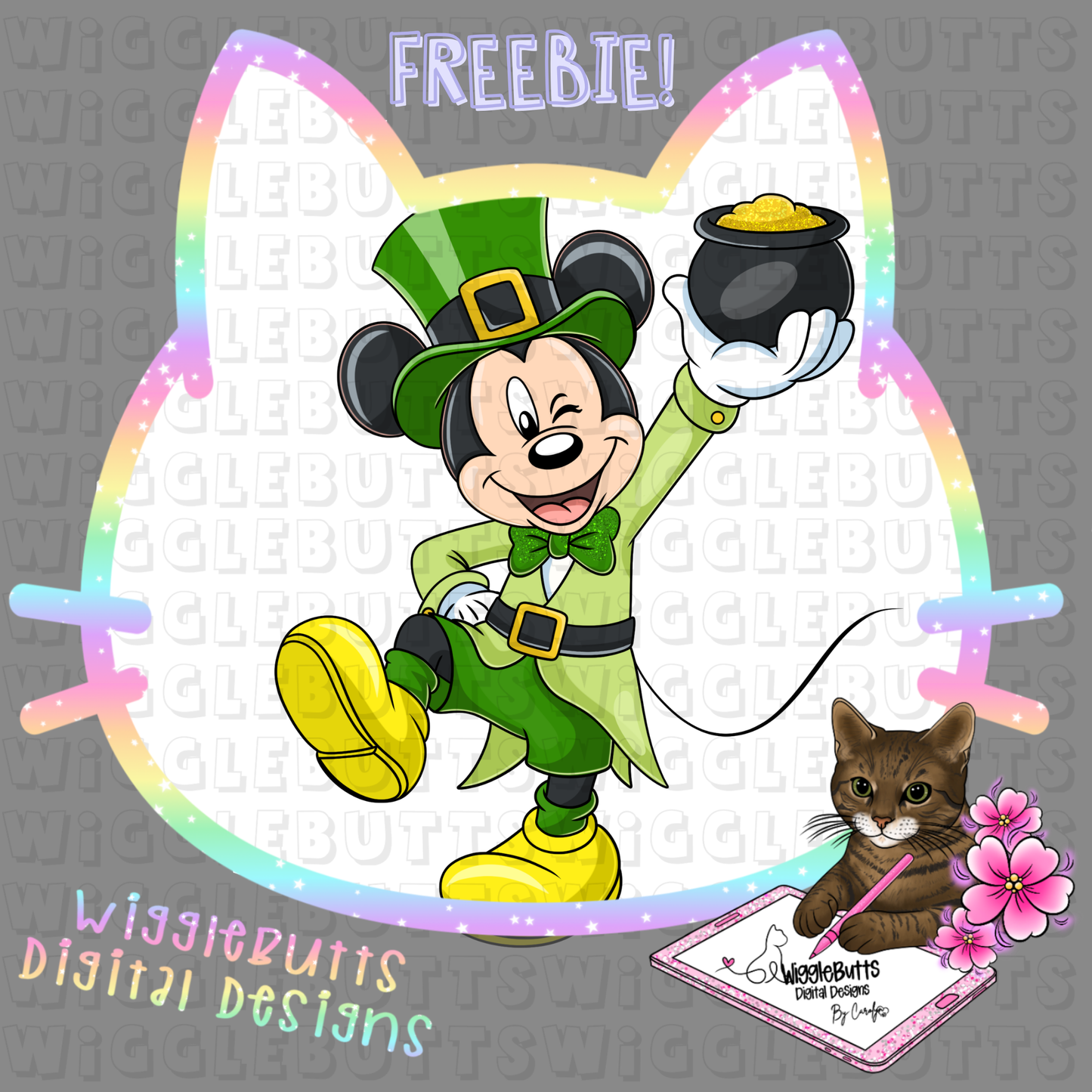 Mouse and Friends St Saint Patrick's Day ClipArt Piece