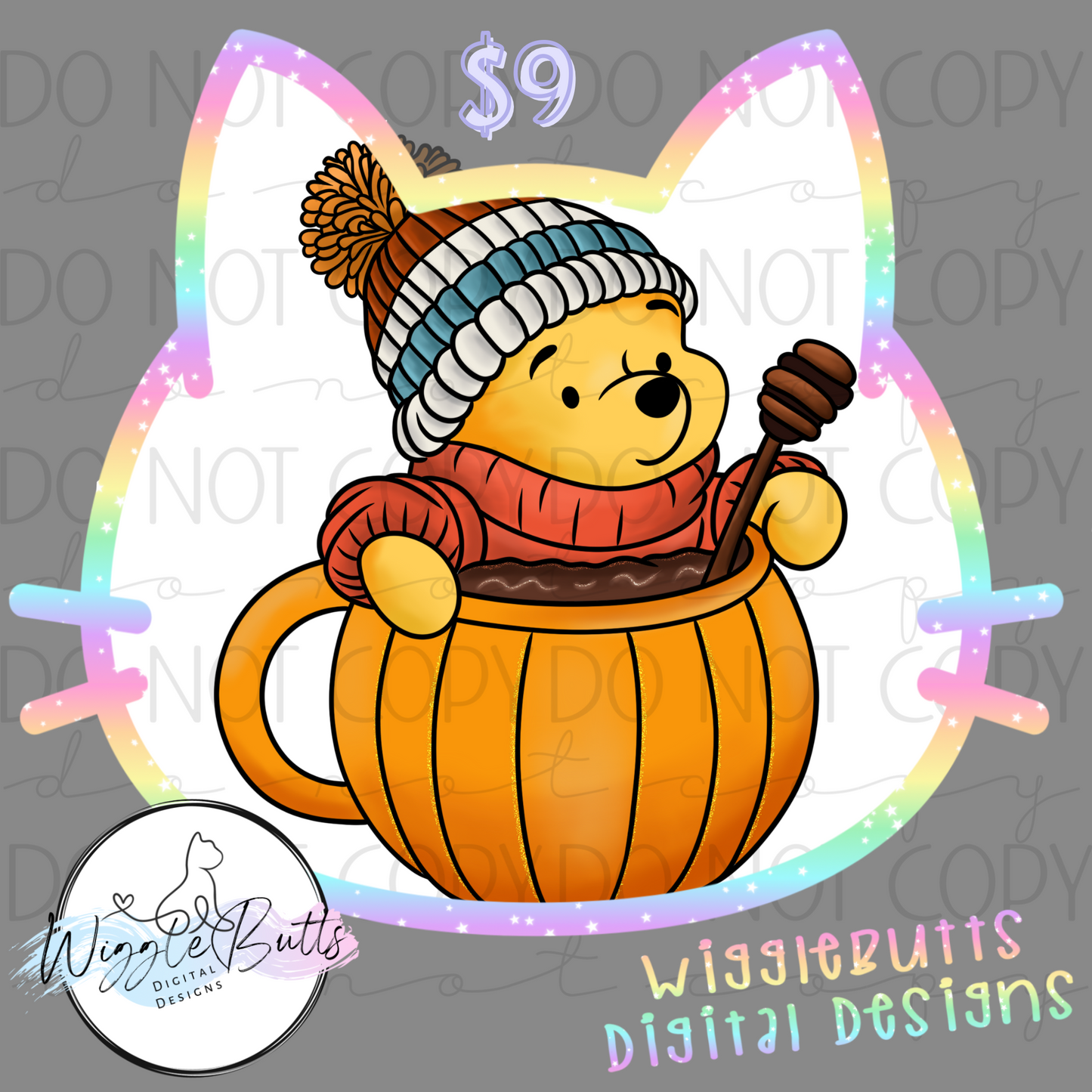 Honey Bear Fall Hot Cocoa Semi Exclusive ClipArt Piece