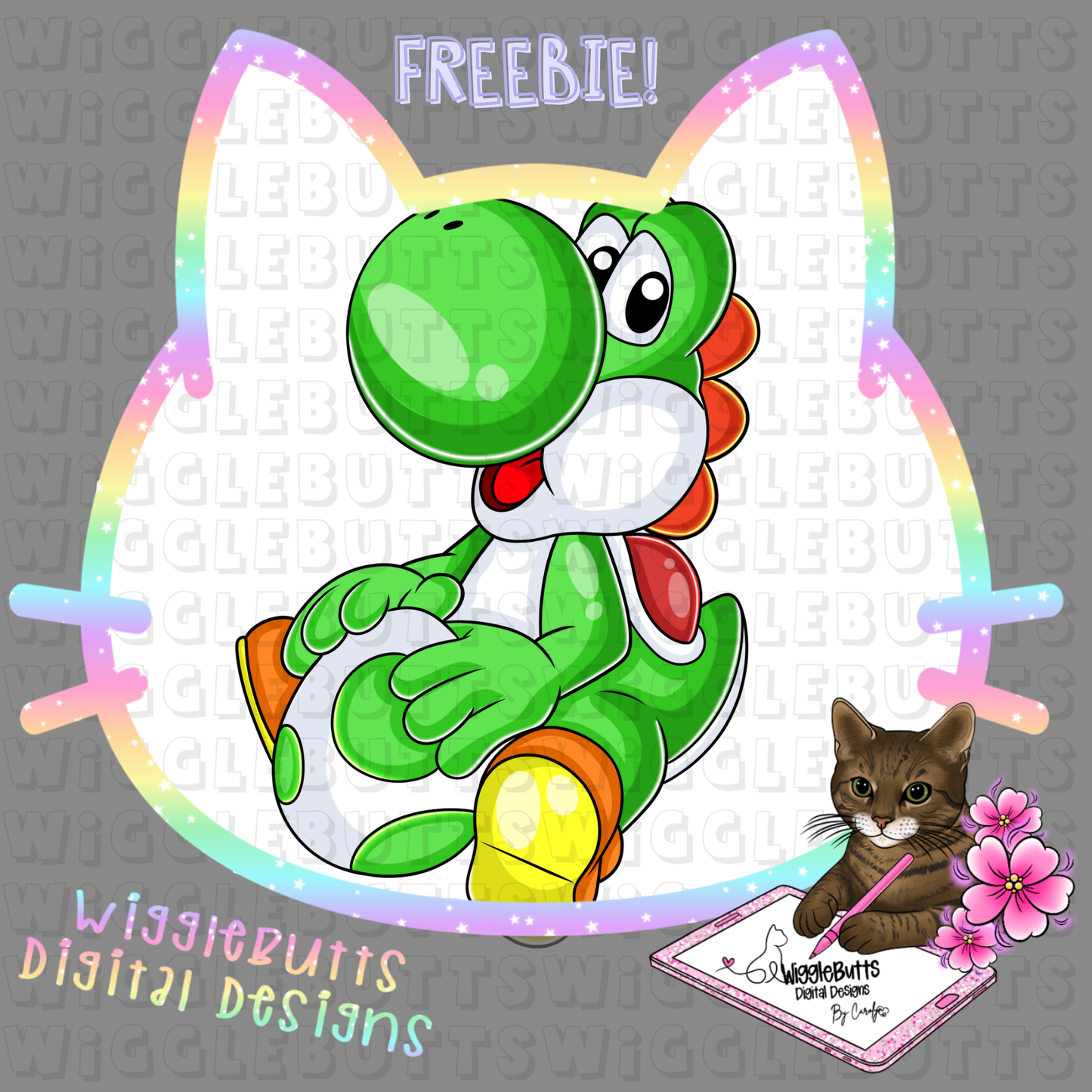 Green dinosaur Video Game ClipArt Piece