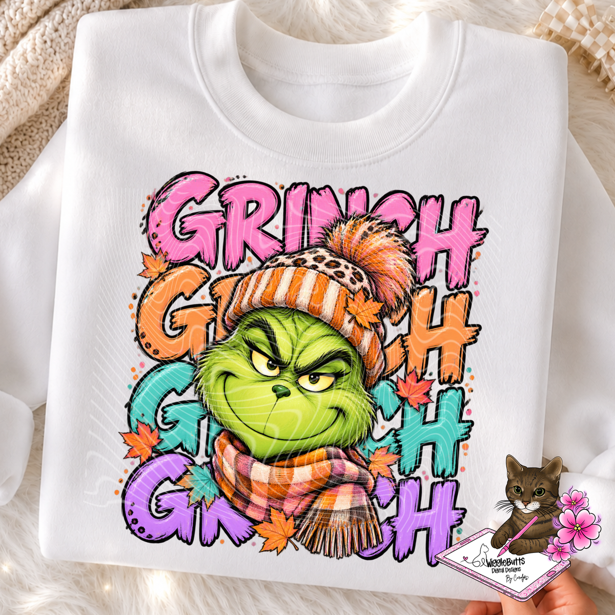 Green Guy Christmas Fall PNG