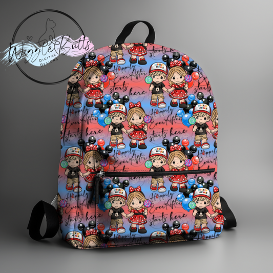 Precious Children Mouse and Friends Red and Blue Seamless File