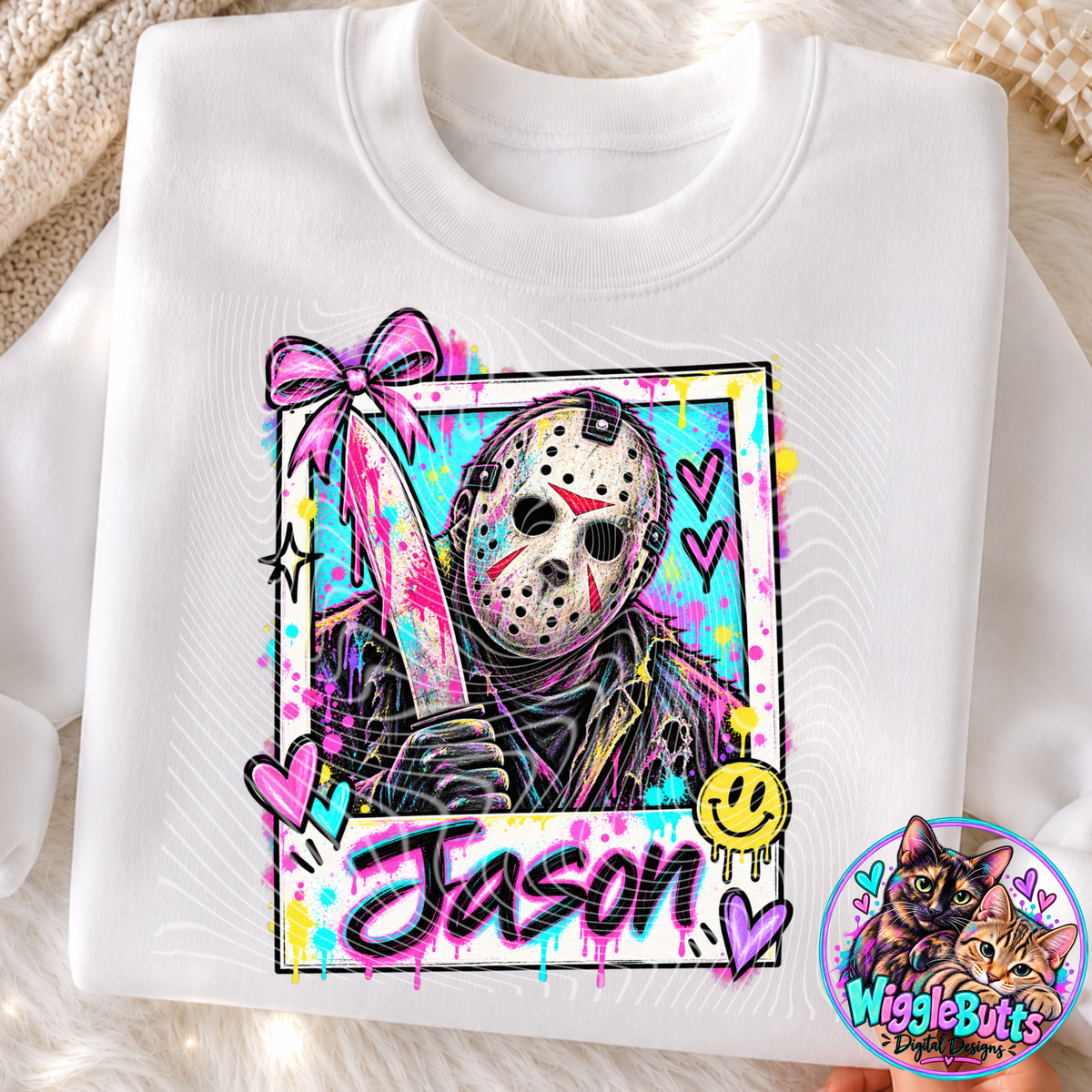 Horror Character Polaroid PNG Design
