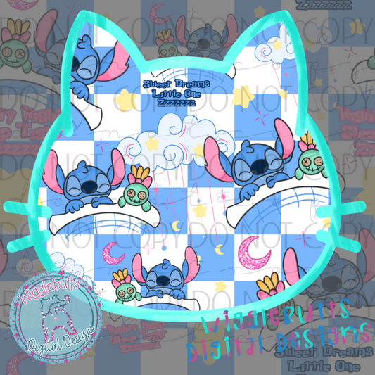 Blue Creature Monster Bedtime Buddies Seamless File