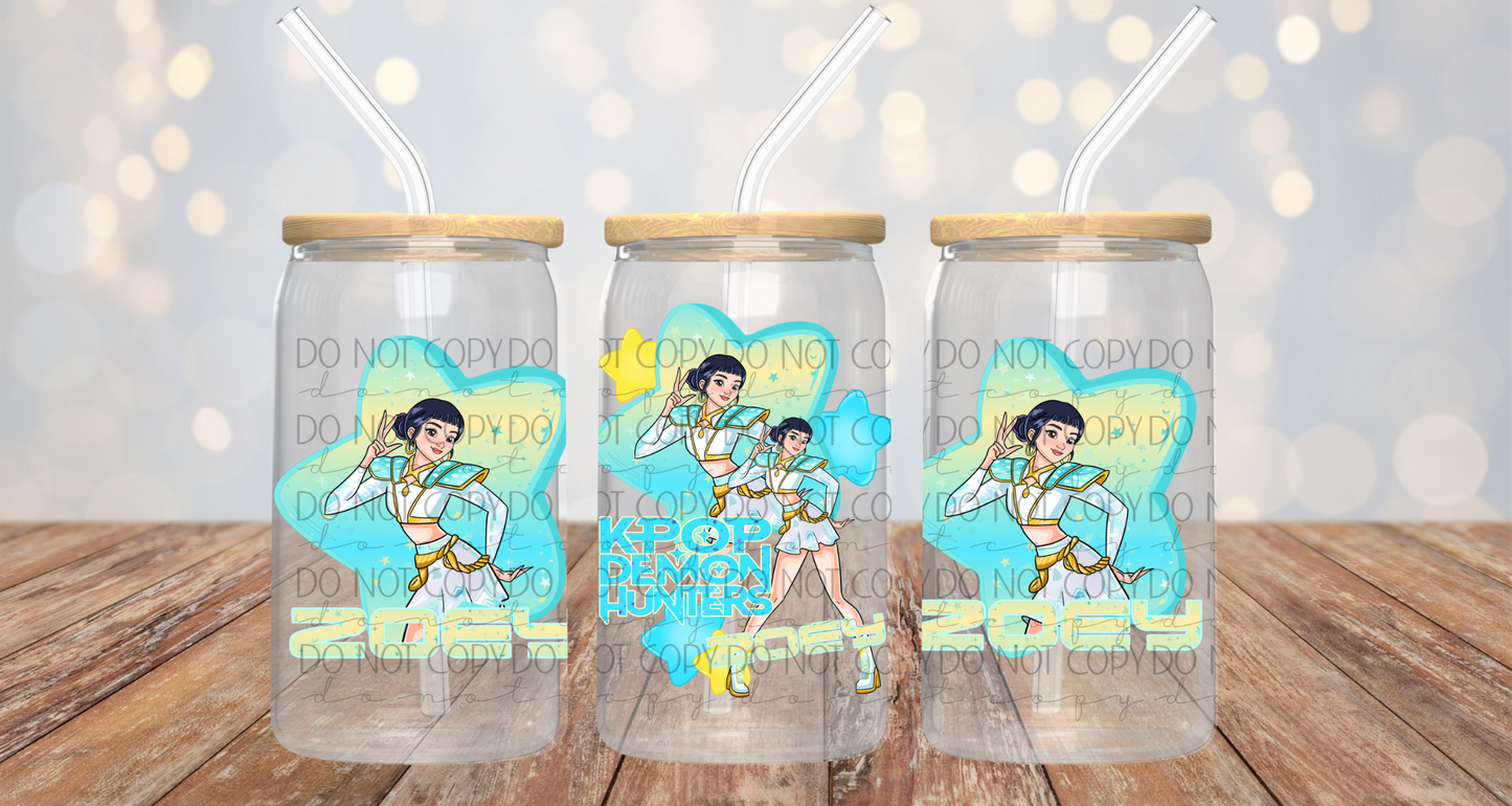 Anime Hunter Girls Black Hair 16oz Cup Wrap