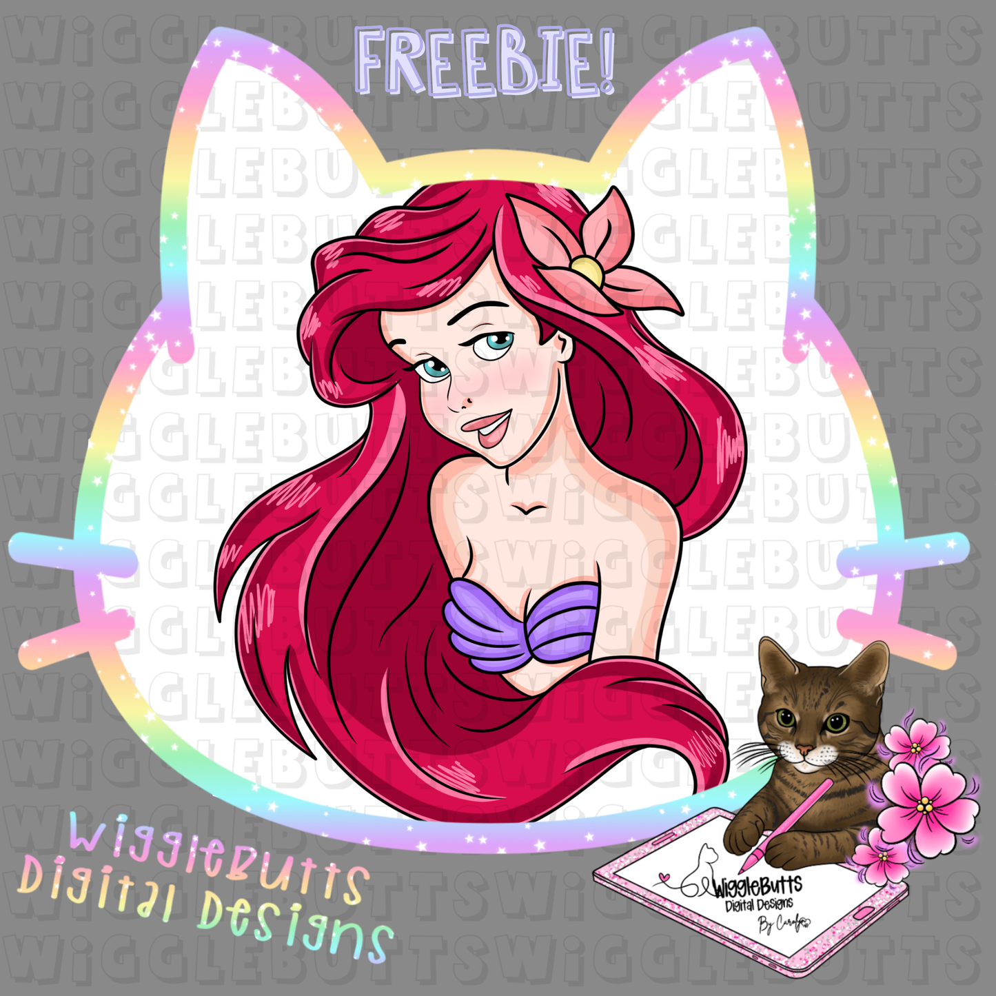 Mermaid Princess ClipArt Piece