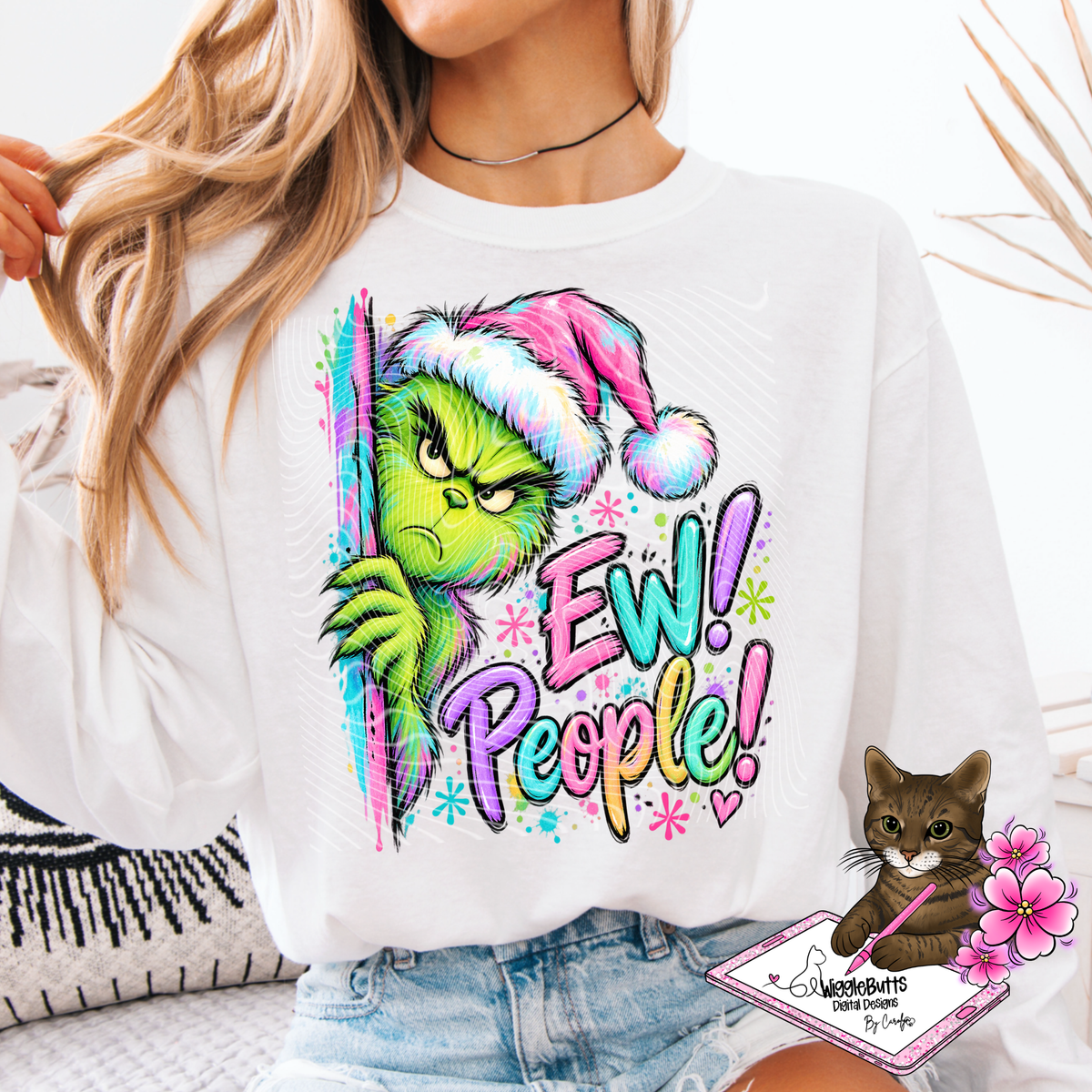 Green Guy Christmas Ew People PNG Design
