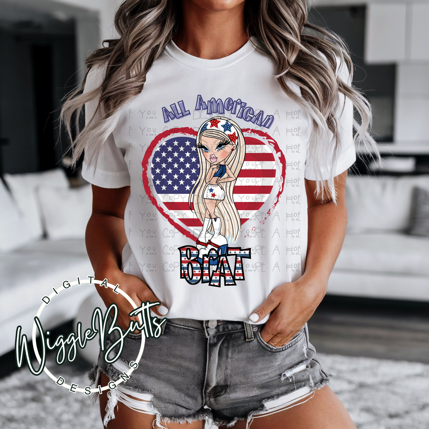 Bratty Girl All American Heart