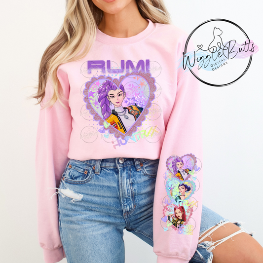 Hunter Girls PNG Design and Matching PNG Sleeve Design