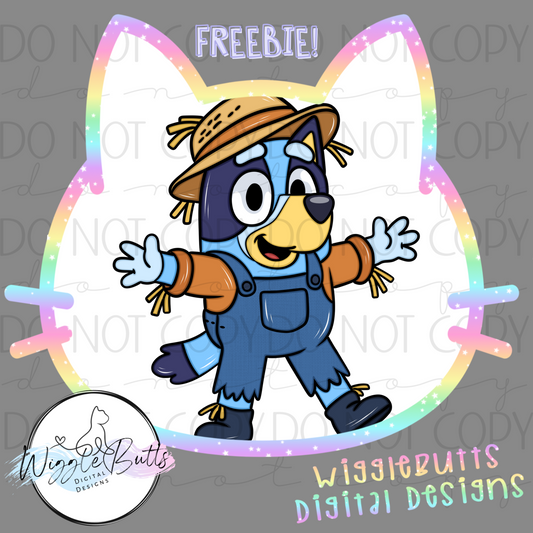 Dog Puppies Fall Scarecrow ClipArt Piece