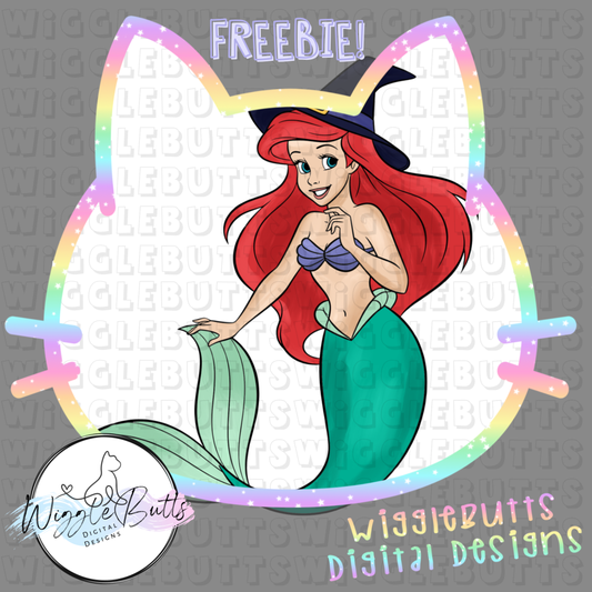 Mermaid Princess Witch Halloween ClipArt Piece