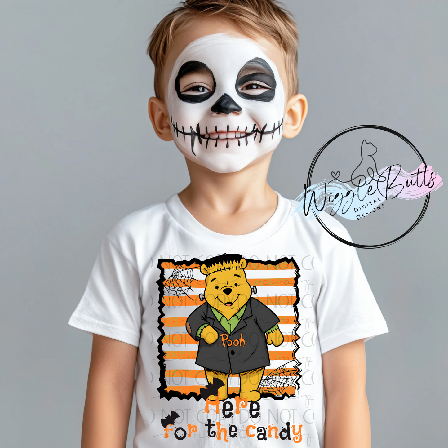 Honey Bear Zombie Halloween PNG Design
