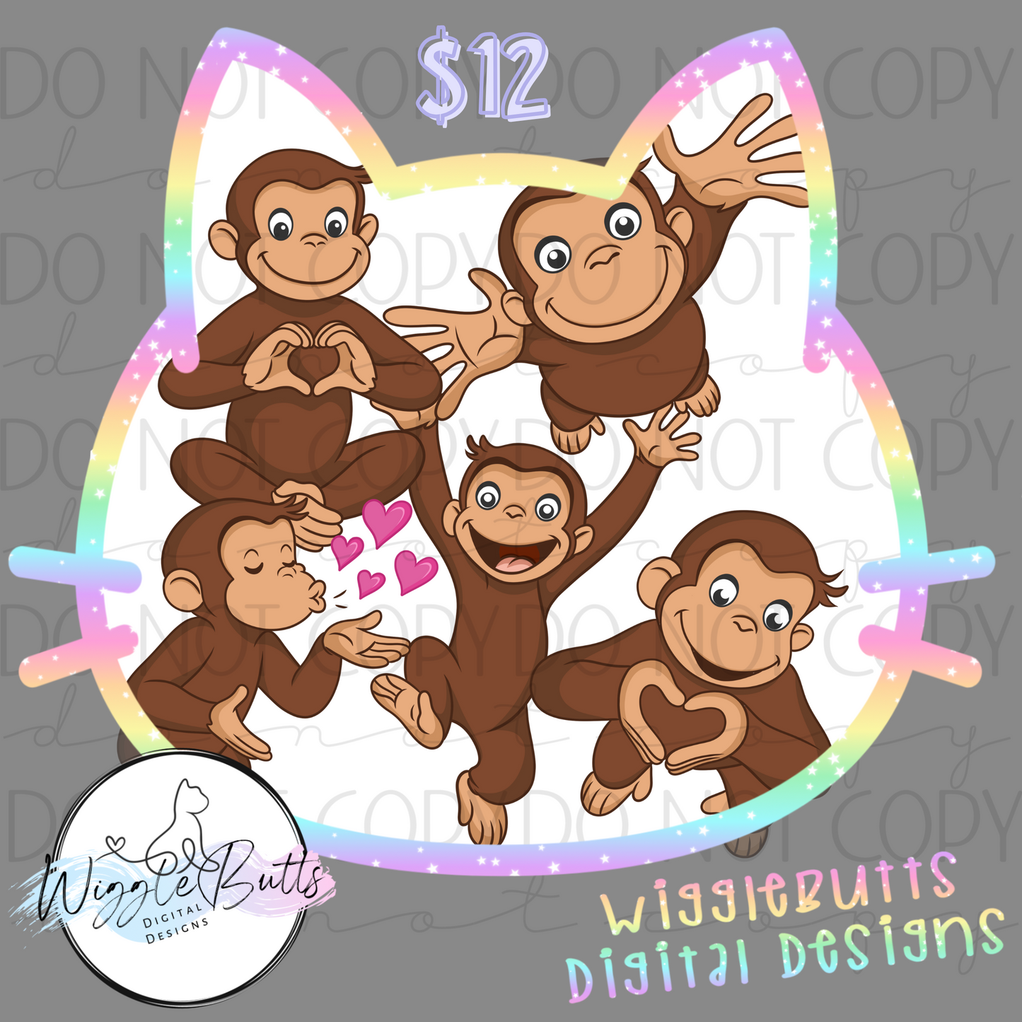 Old School Classic Monkey ClipArt Bundle